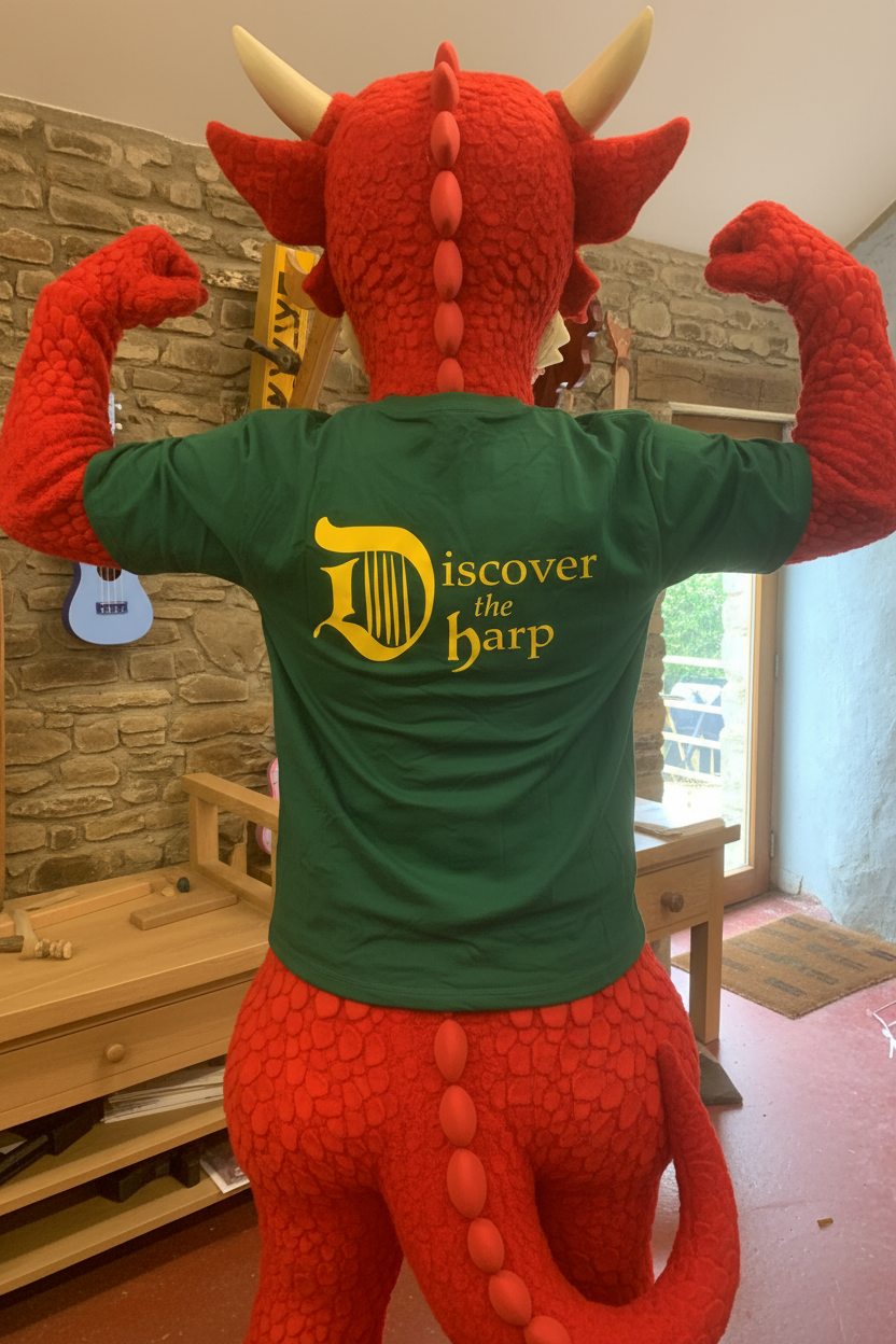 Discover The Harp Tee Shirt Featuring Dewi Draig