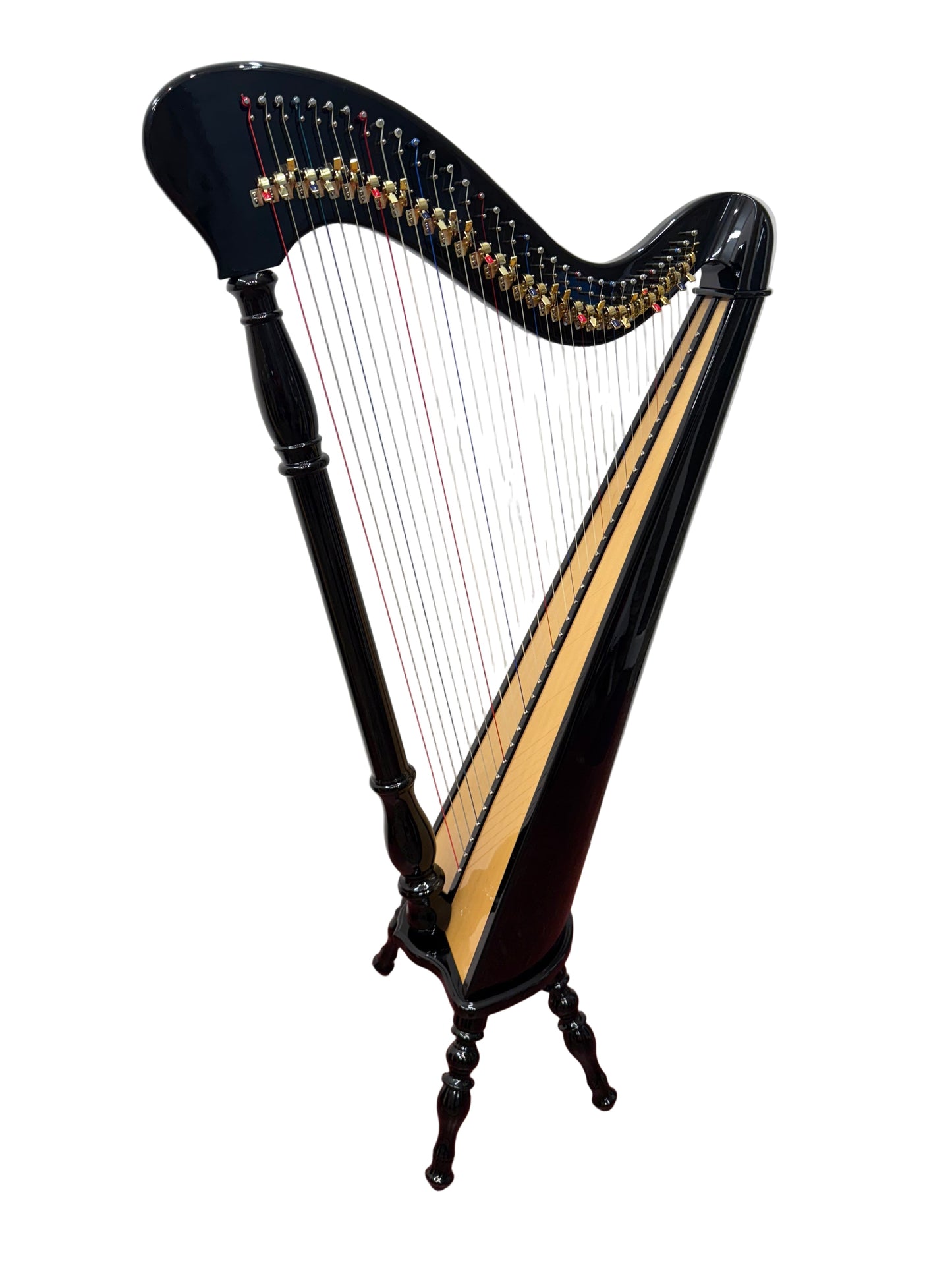 Hempson 34 string lever harp by Harfenland