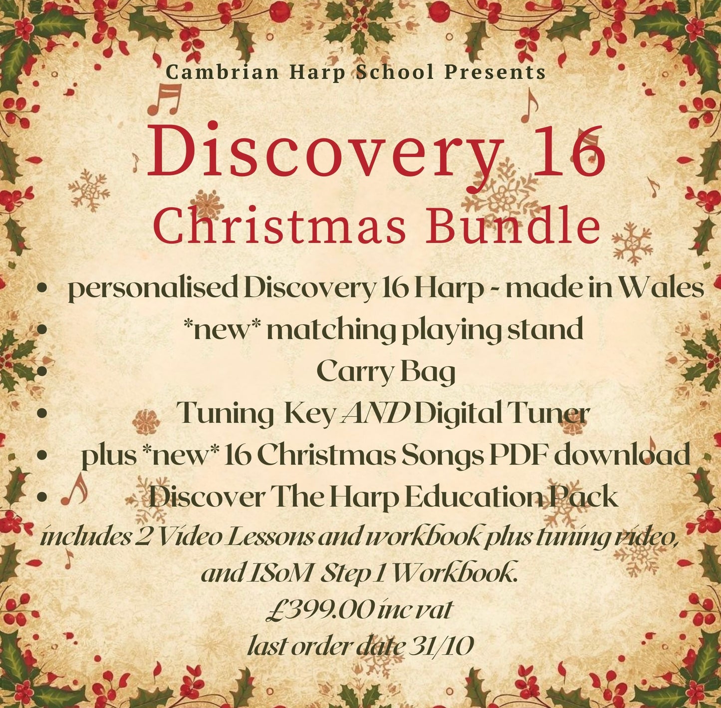 Discovery 16 Christmas Bundle - includes personalised harp and lots of extras!
