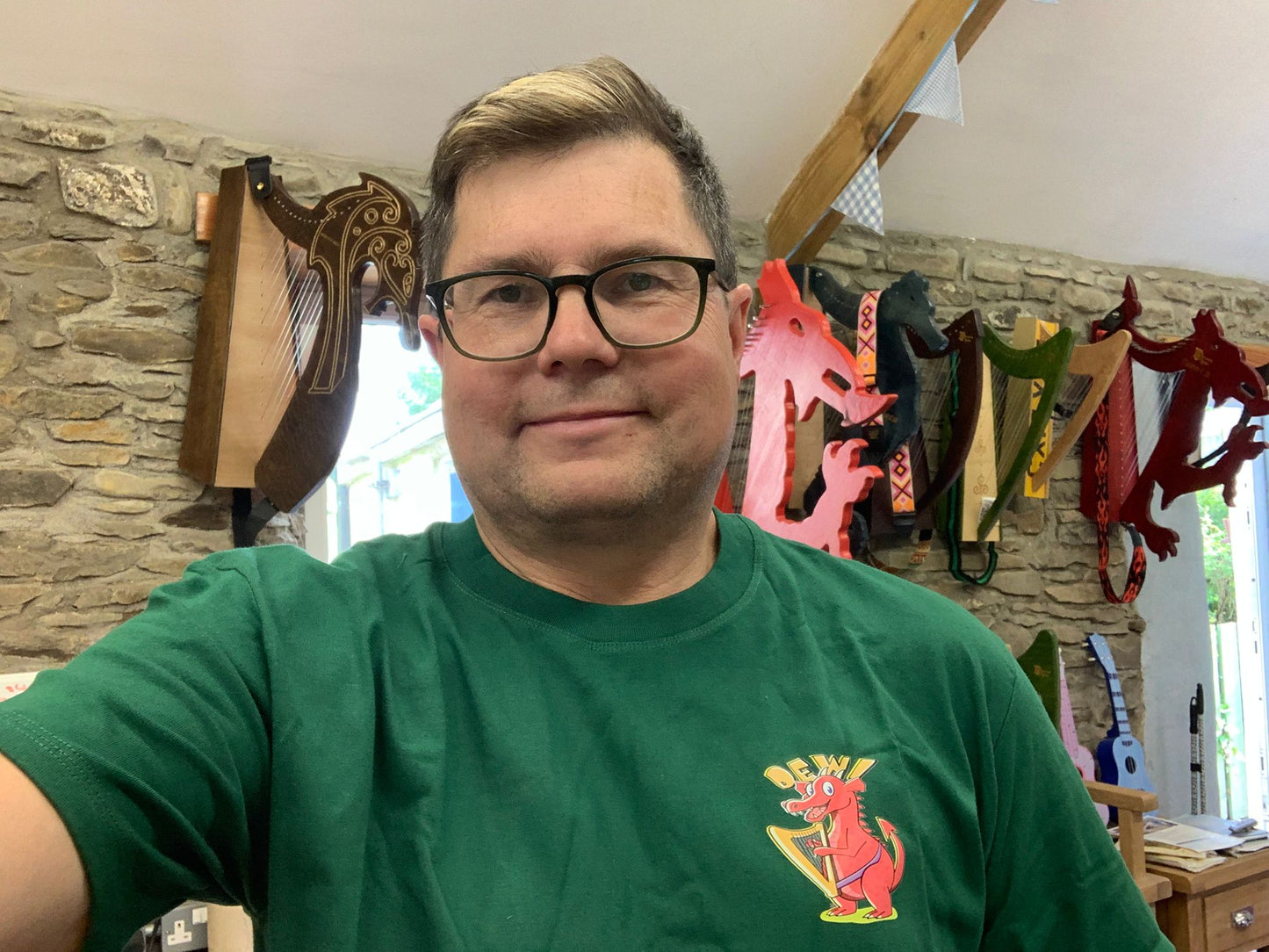 Discover The Harp Tee Shirt Featuring Dewi Draig