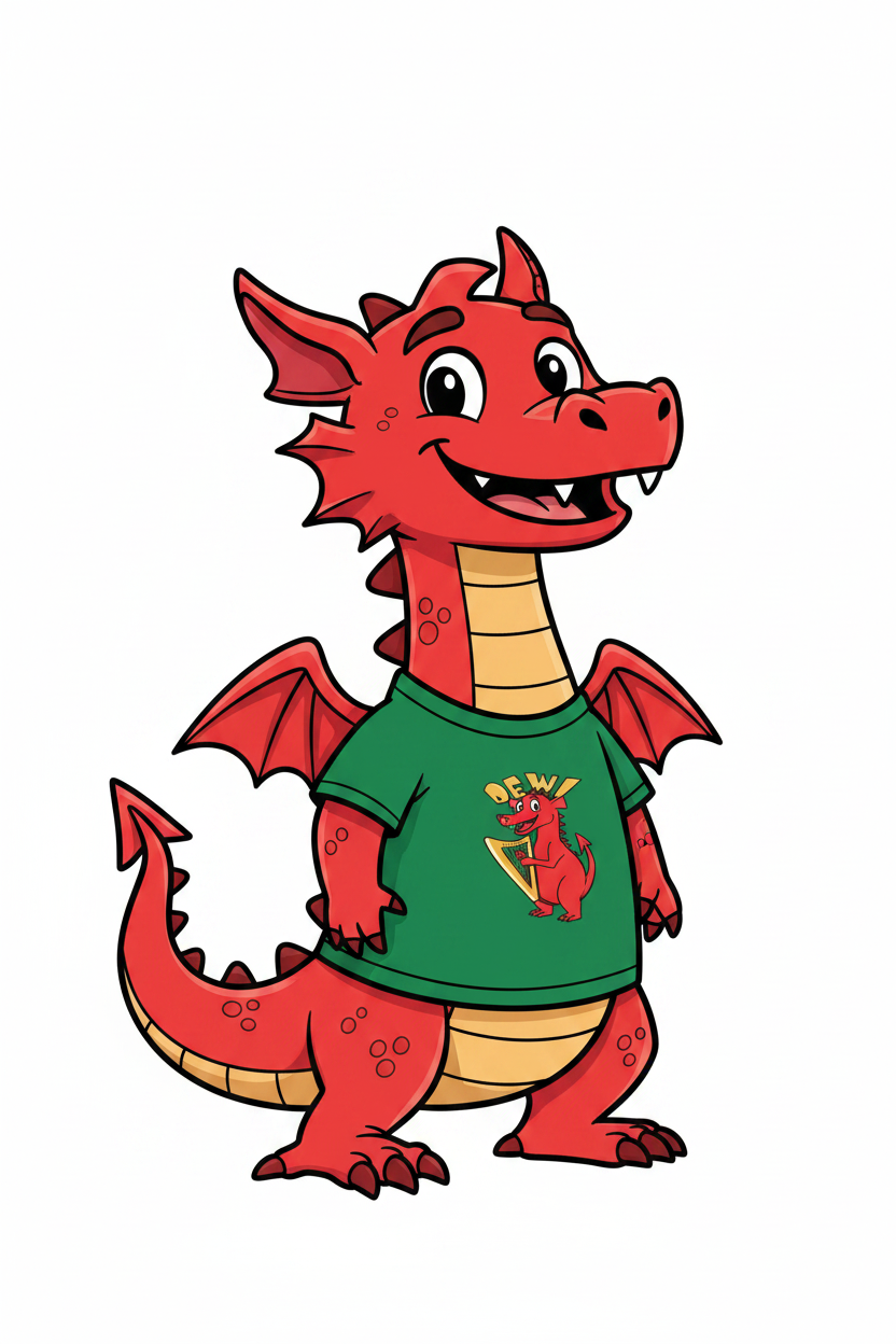 Discover The Harp Tee Shirt Featuring Dewi Draig