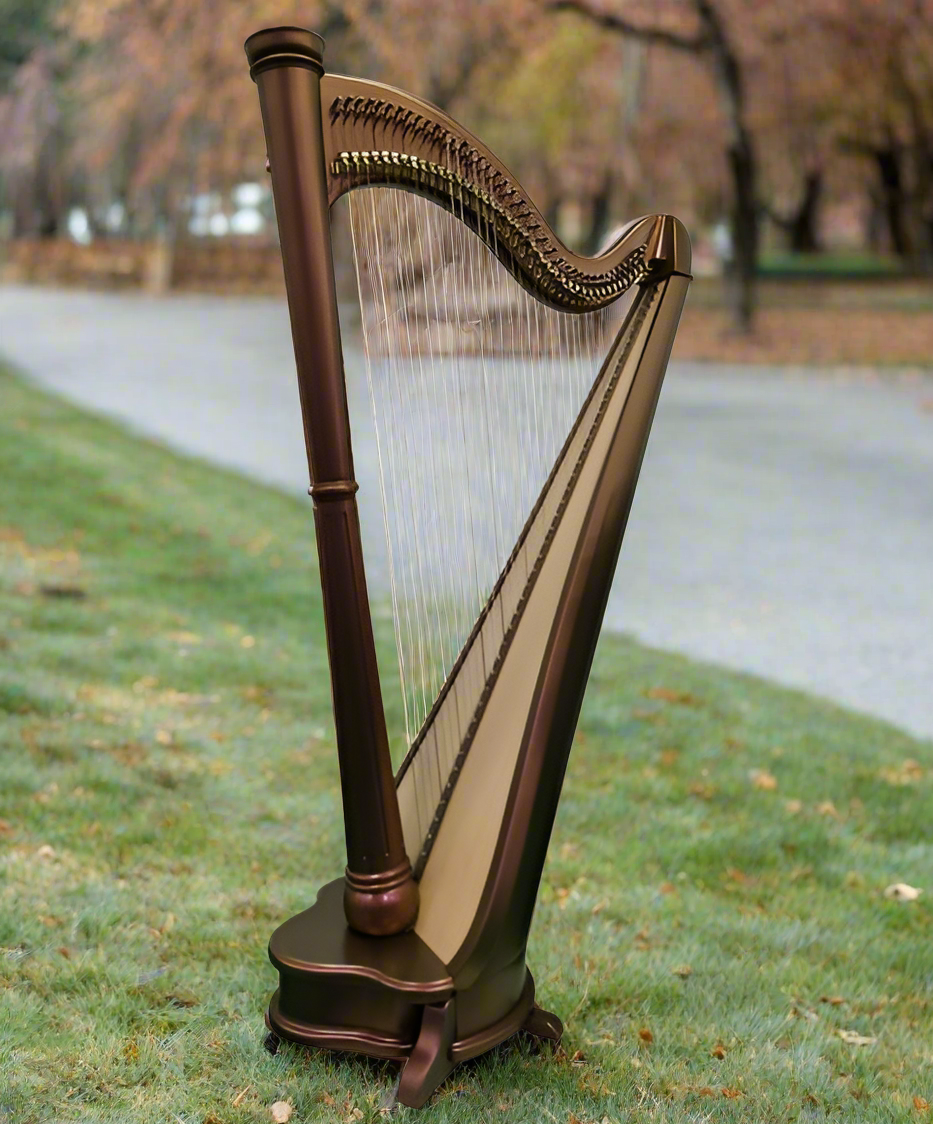 pedal harp for sale Princess Royale Extended Soundboard 40 String Lever Harp by Harfenland – Derwent Harps