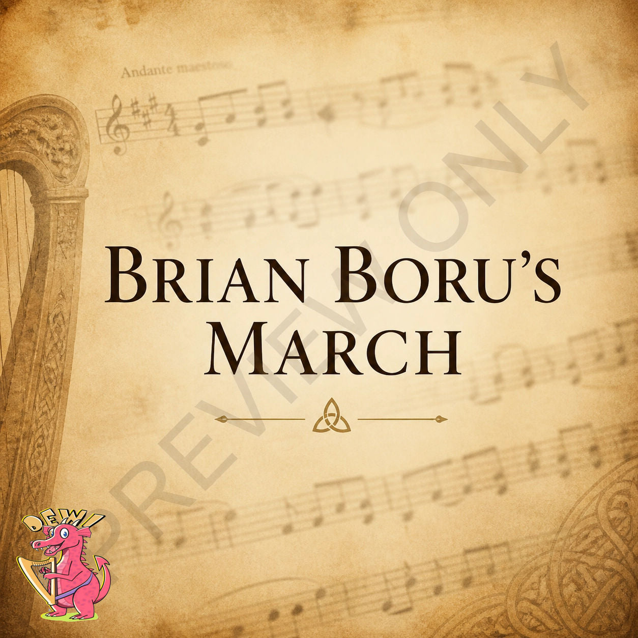 Brian Boru's March for the Discovery 16, Adventurer 20 or any small harp 99p - video lesson included