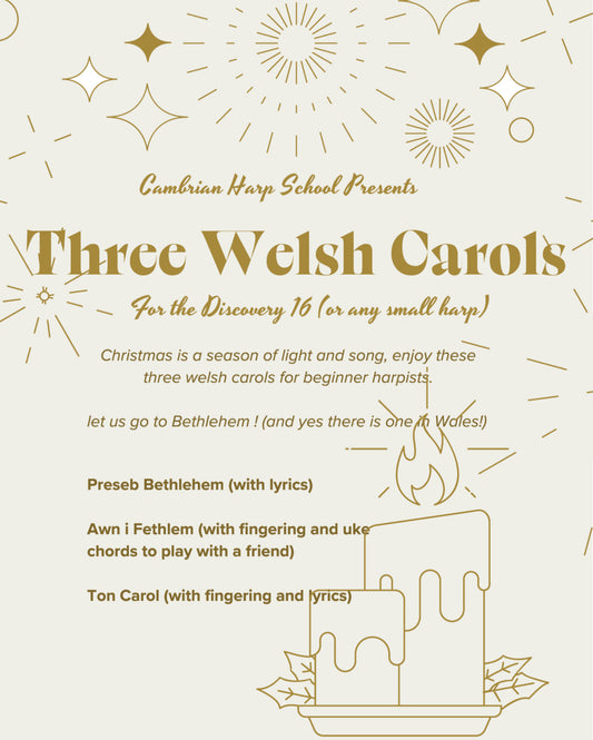 Three Welsh Carols for the Discovery 16 - PDF instant download.