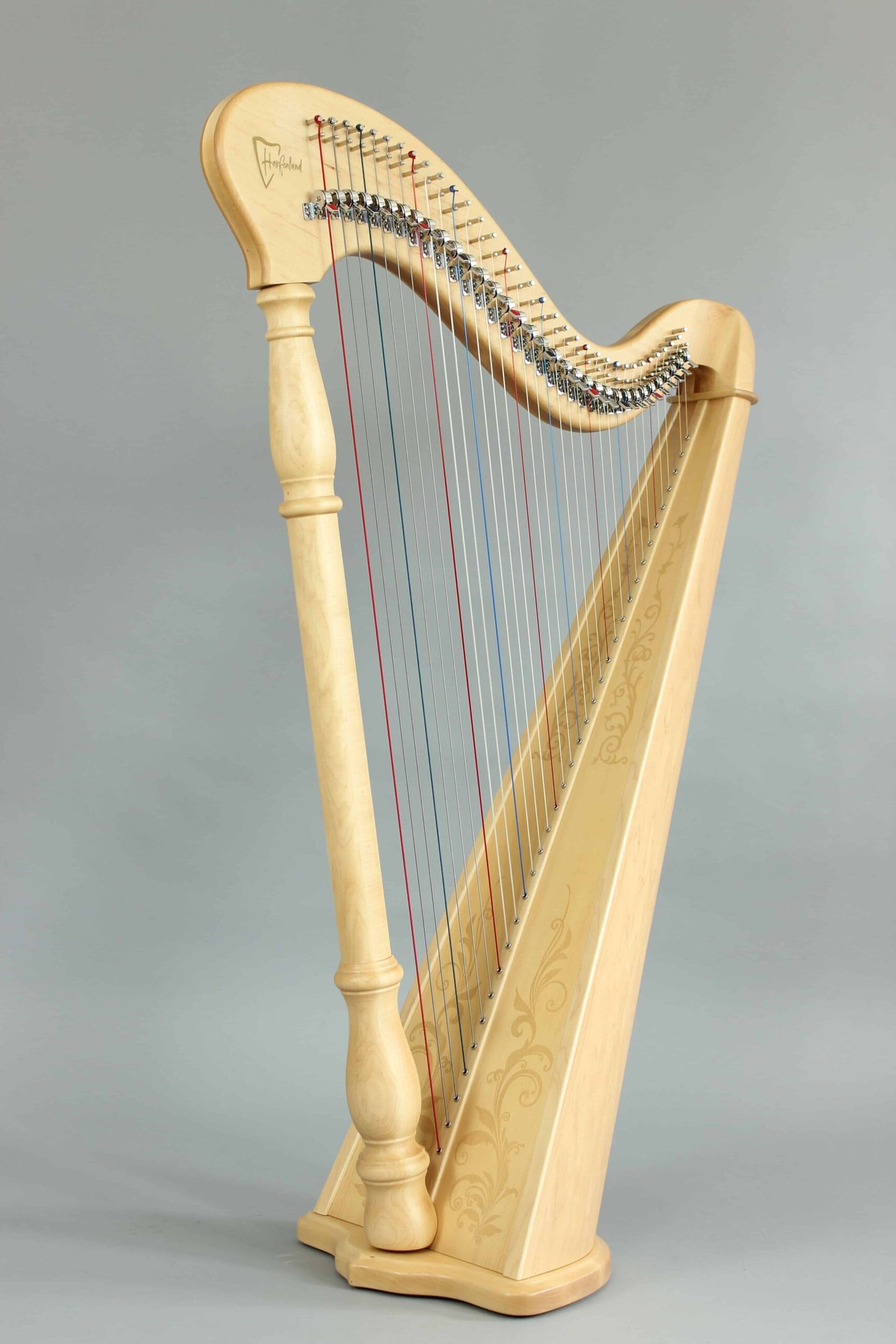 Hempson 34 string lever harp by Harfenland