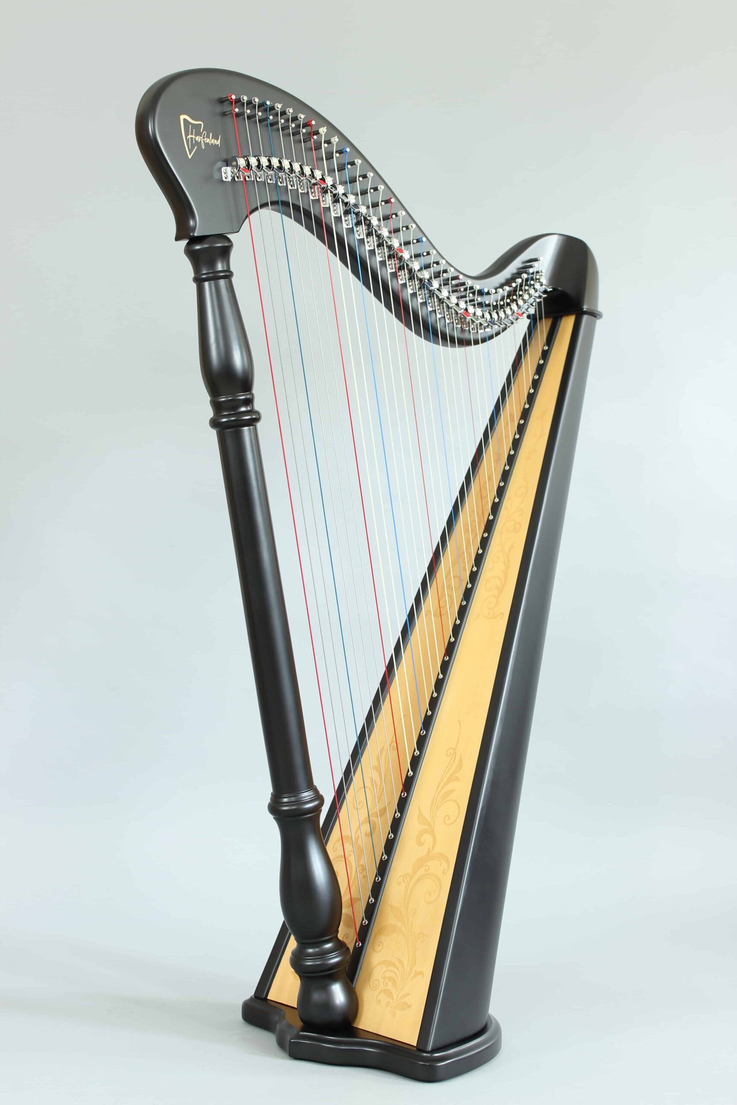 Hempson 34 string lever harp by Harfenland