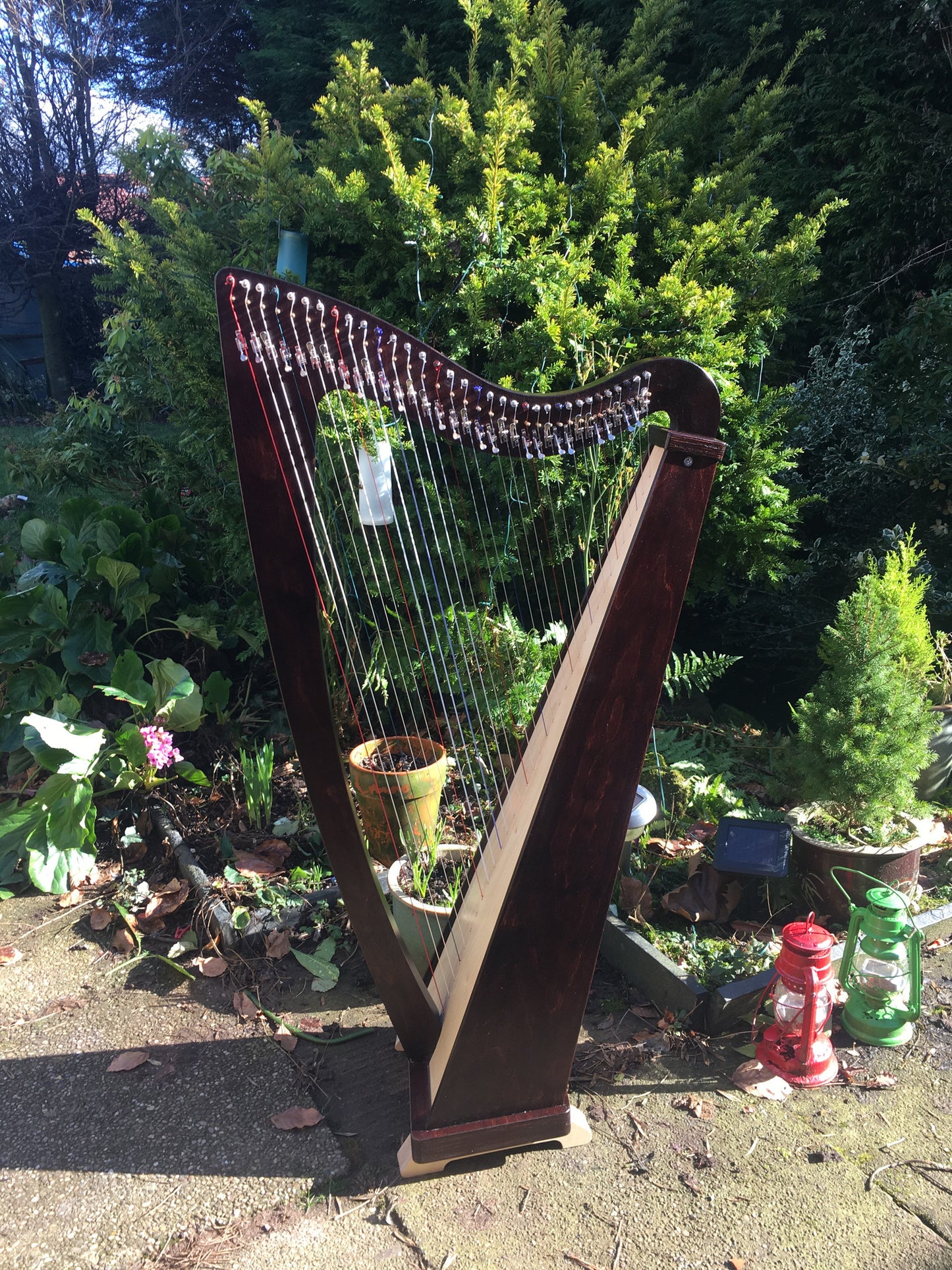 Derwent Harps Explorer 34 Made in Wales in Natural Wood Stain Finishes