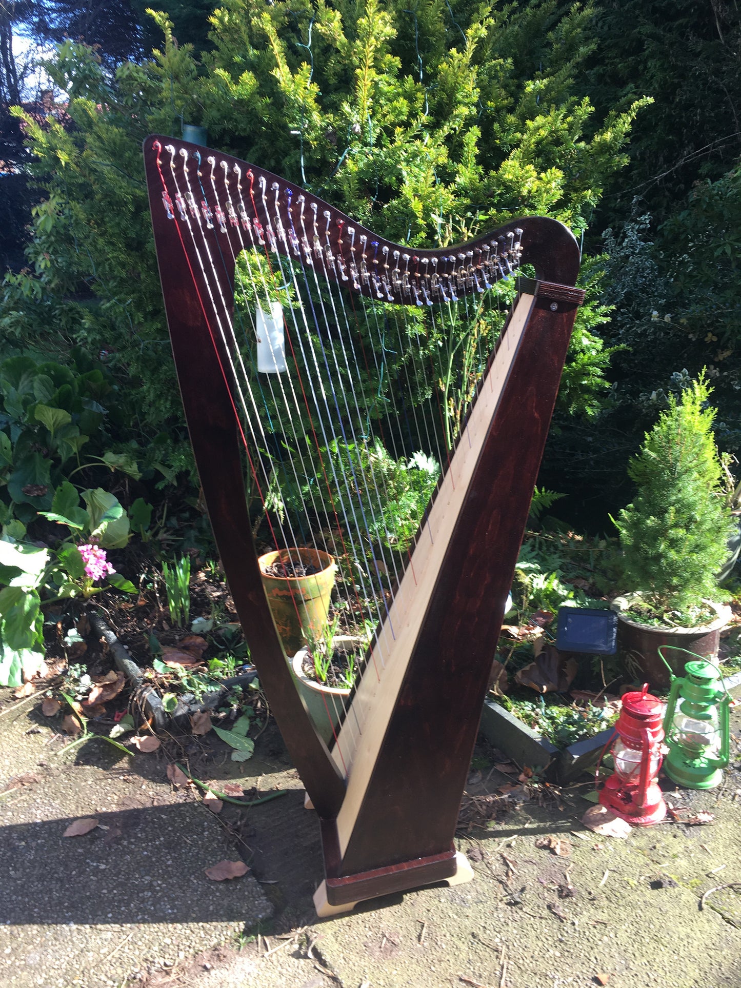 Derwent Harps Explorer 34 Made in Wales in Natural Wood Stain Finishes