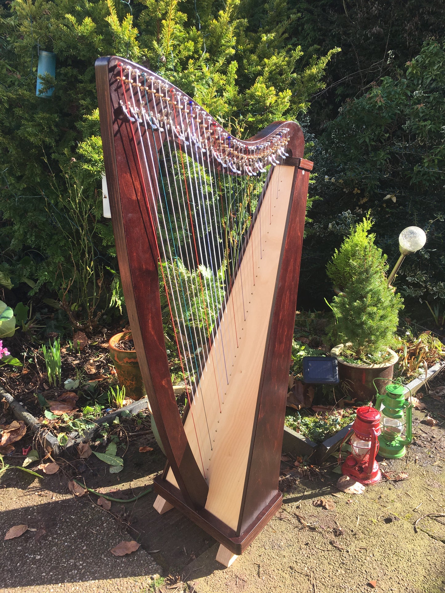 Derwent Harps Explorer 34 Made in Wales in Natural Wood Stain Finishes
