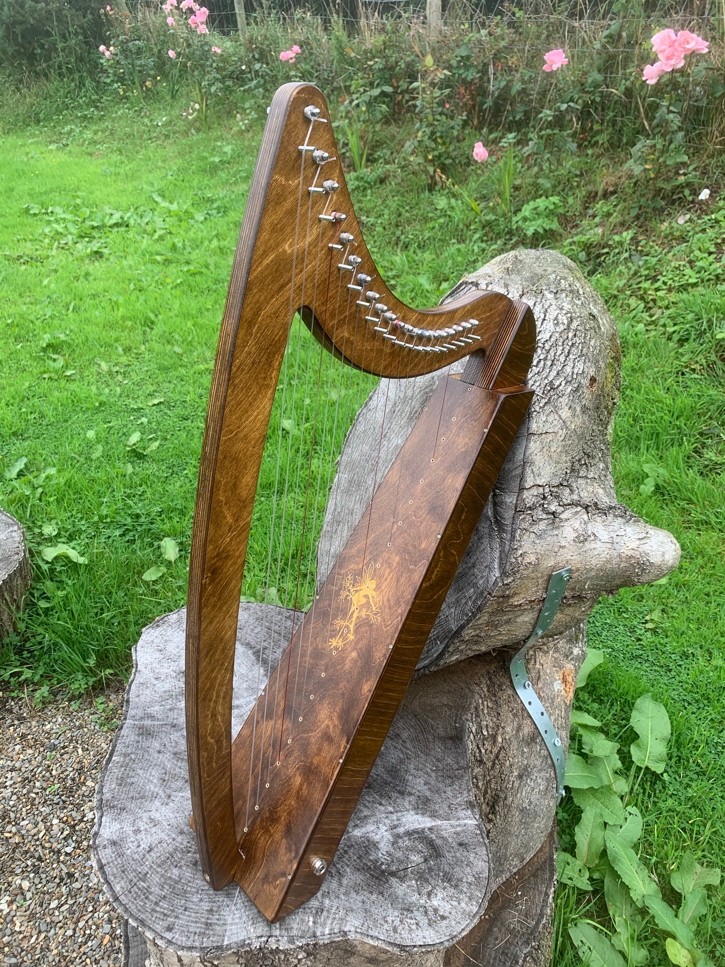 Derwent Harps Adventurer 20 with F and C Levers  in Natural Wood Finishes Made in Wales