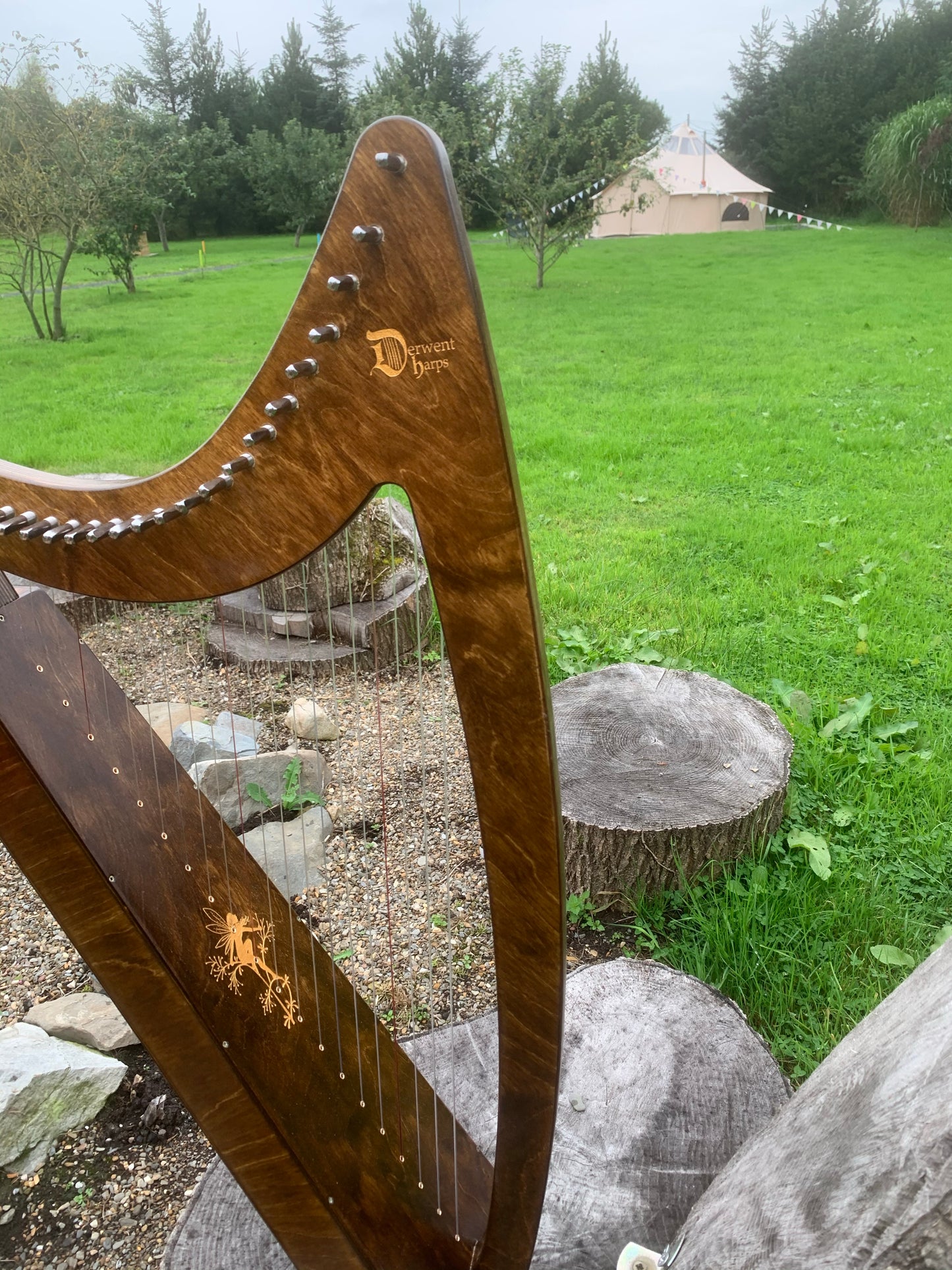 Derwent Harps Adventurer 20 with F and C Levers  in Natural Wood Finishes Made in Wales