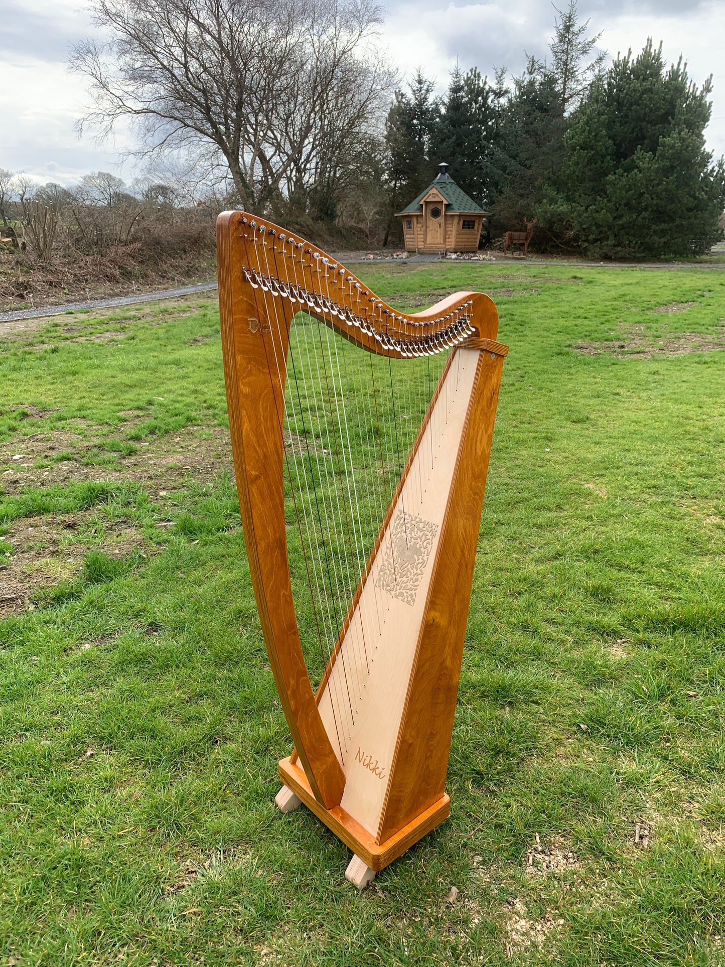Derwent Harps Explorer 34 Made in Wales in Natural Wood Stain Finishes