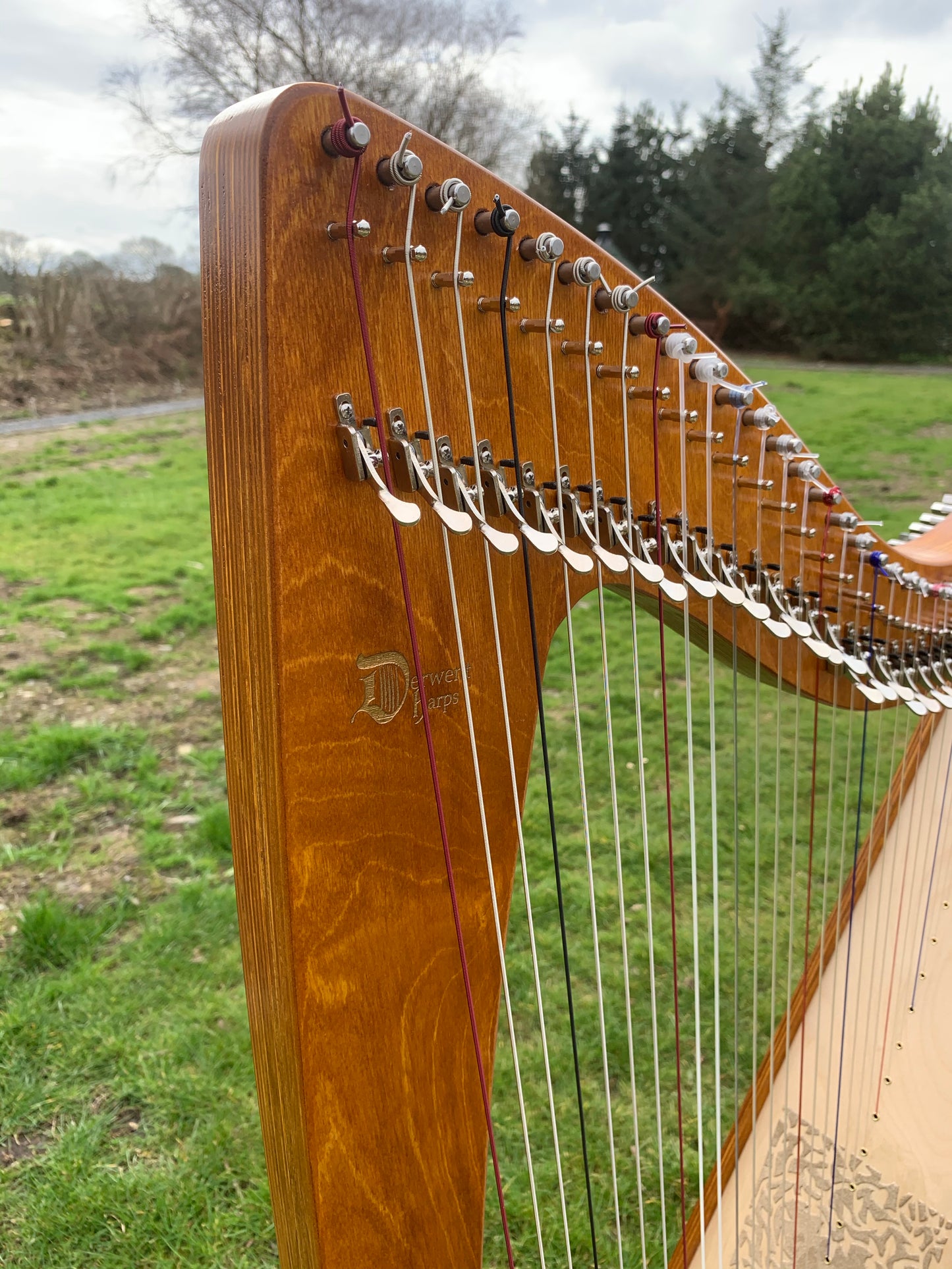 Derwent Harps Explorer 34 Made in Wales in Natural Wood Stain Finishes
