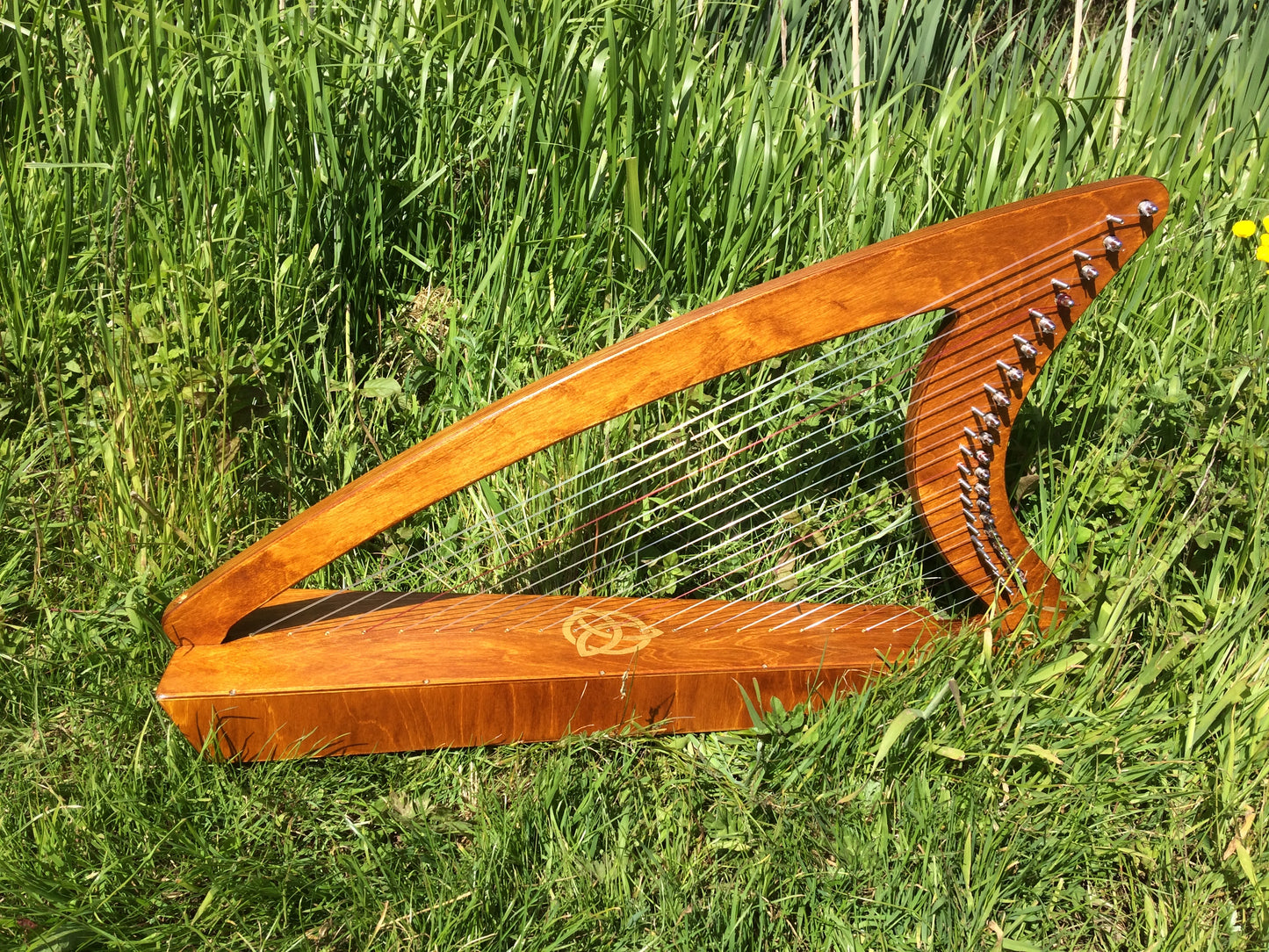 Derwent Harps Adventurer 20 with F and C Levers  in Natural Wood Finishes Made in Wales