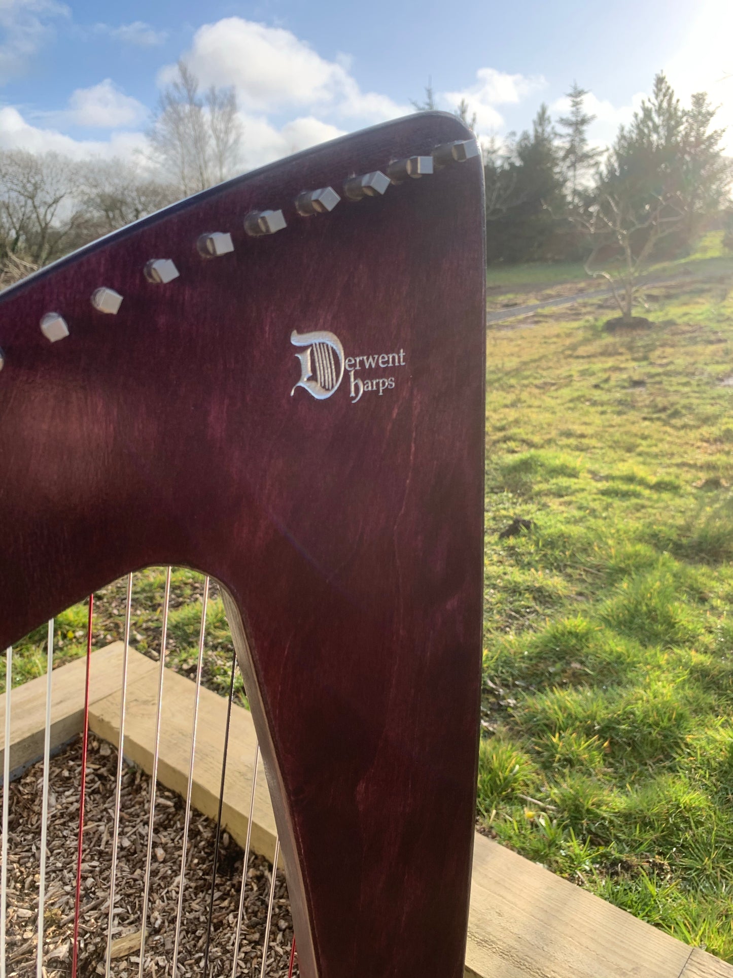 Derwent Harps Explorer 34 Made in Wales in Natural Wood Stain Finishes