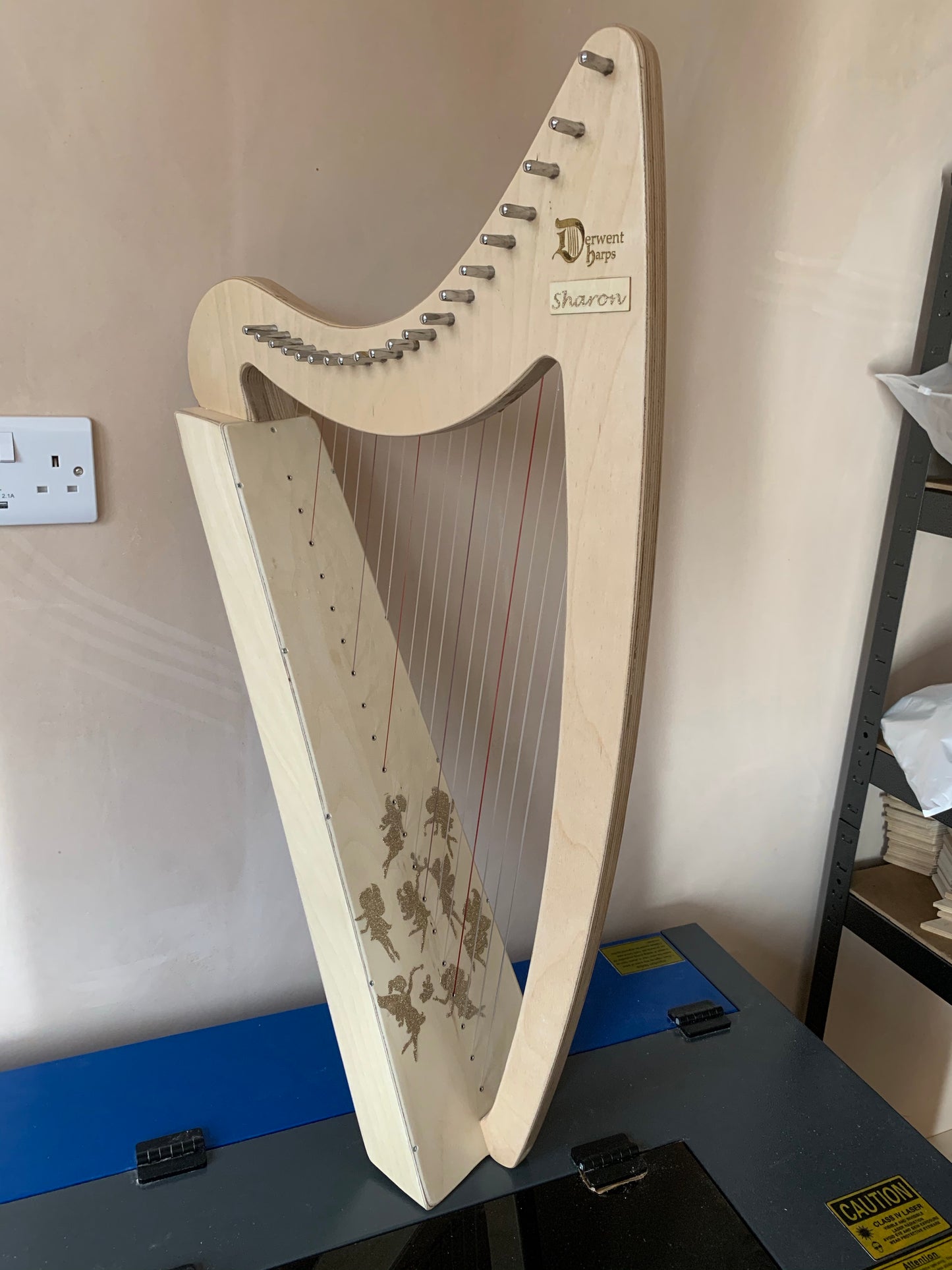 Derwent Harps Adventurer 20 with F and C Levers  in Natural Wood Finishes Made in Wales