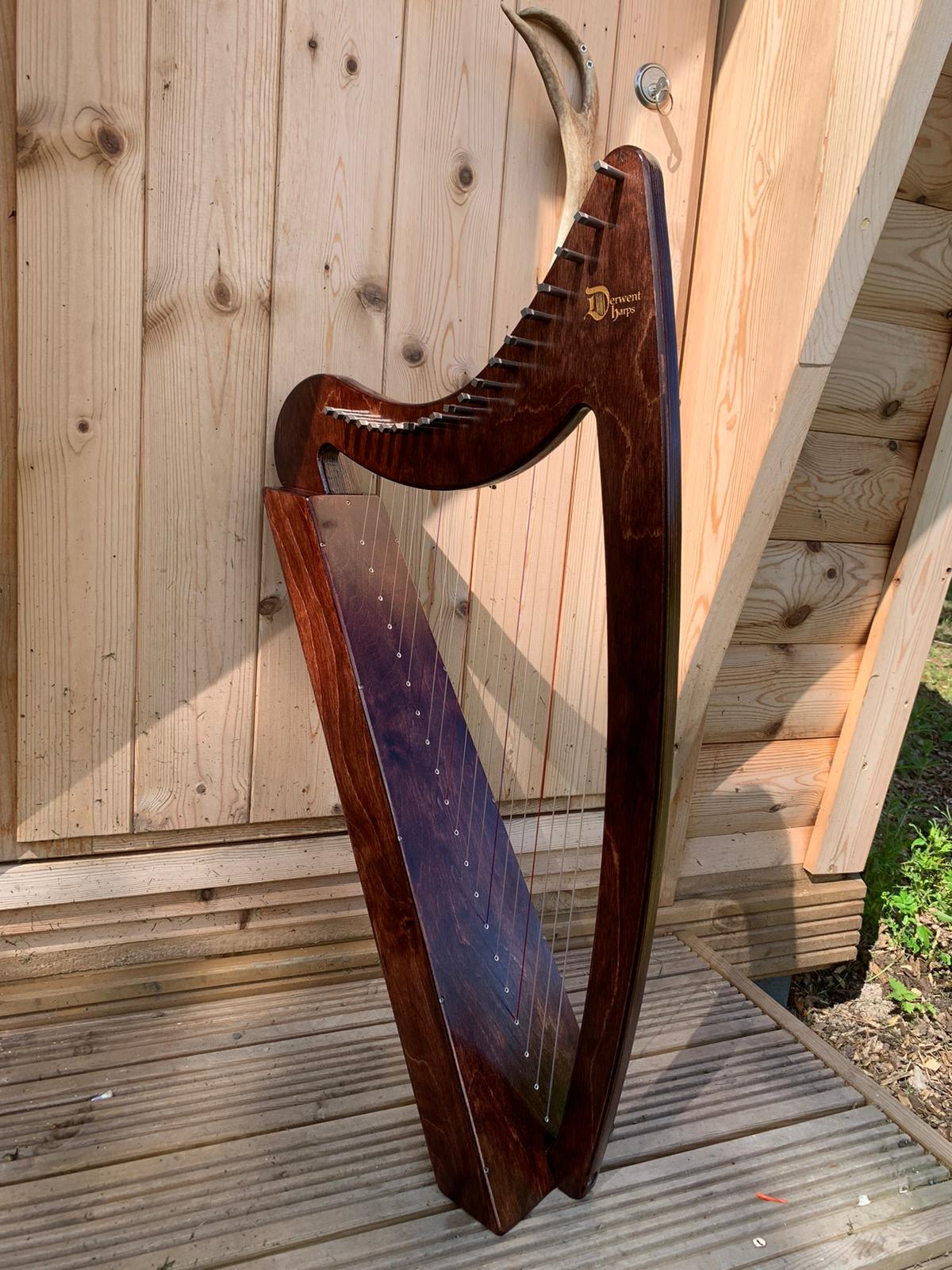 Derwent Harps Adventurer 20 with F and C Levers  in Natural Wood Finishes Made in Wales