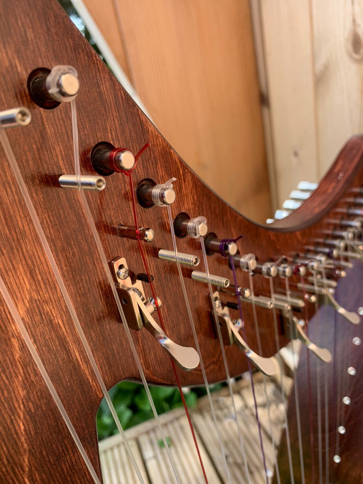 Derwent Harps Adventurer 20 with F and C Levers  in Natural Wood Finishes Made in Wales