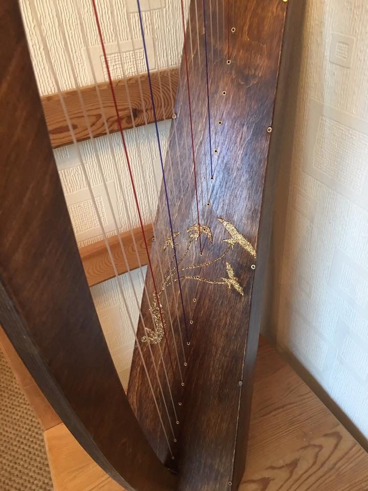Derwent Harps Adventurer 20 with F and C Levers  in Natural Wood Finishes Made in Wales