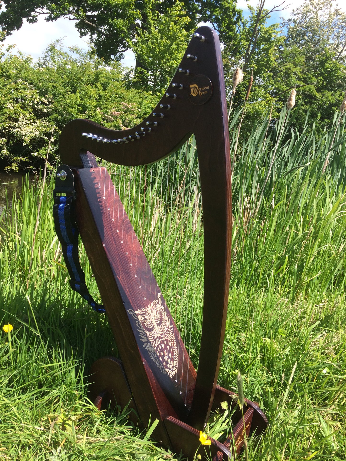 Derwent Harps Adventurer 20 with F and C Levers  in Natural Wood Finishes Made in Wales
