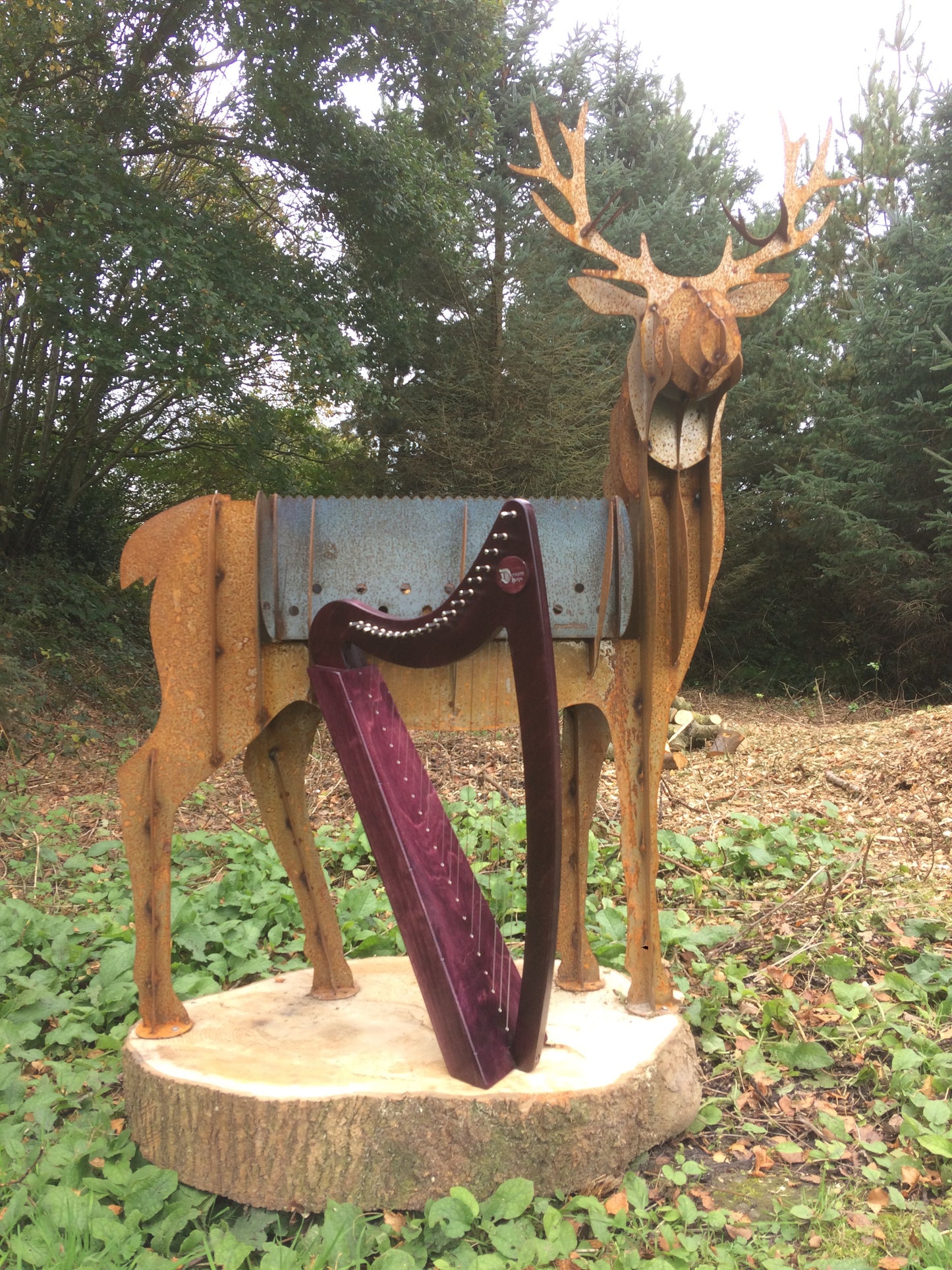 Derwent Harps Adventurer 20 in coloured wood stain Finishes Made in Wales with F and C Levers
