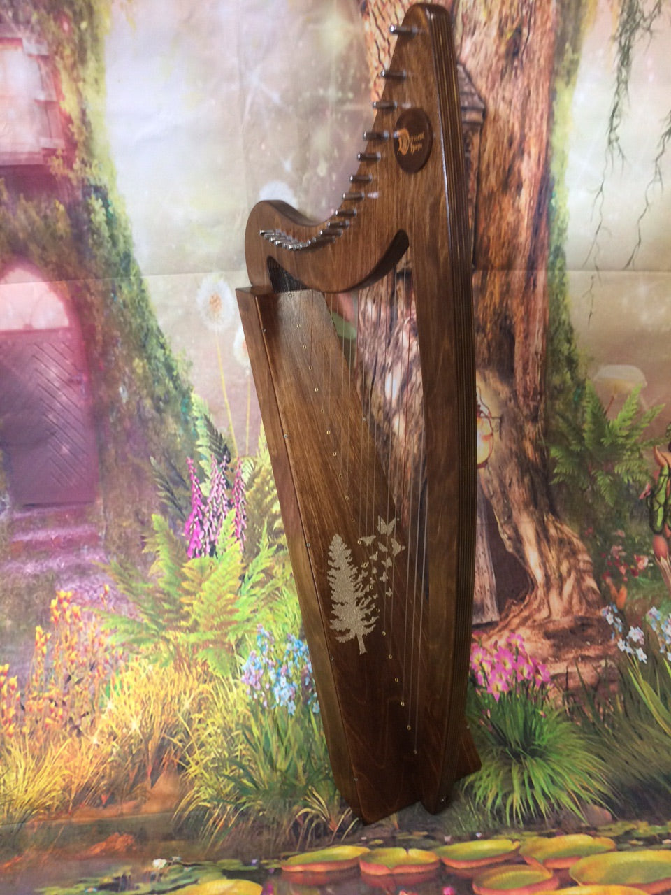 Derwent Harps Adventurer 20 with F and C Levers  in Natural Wood Finishes Made in Wales
