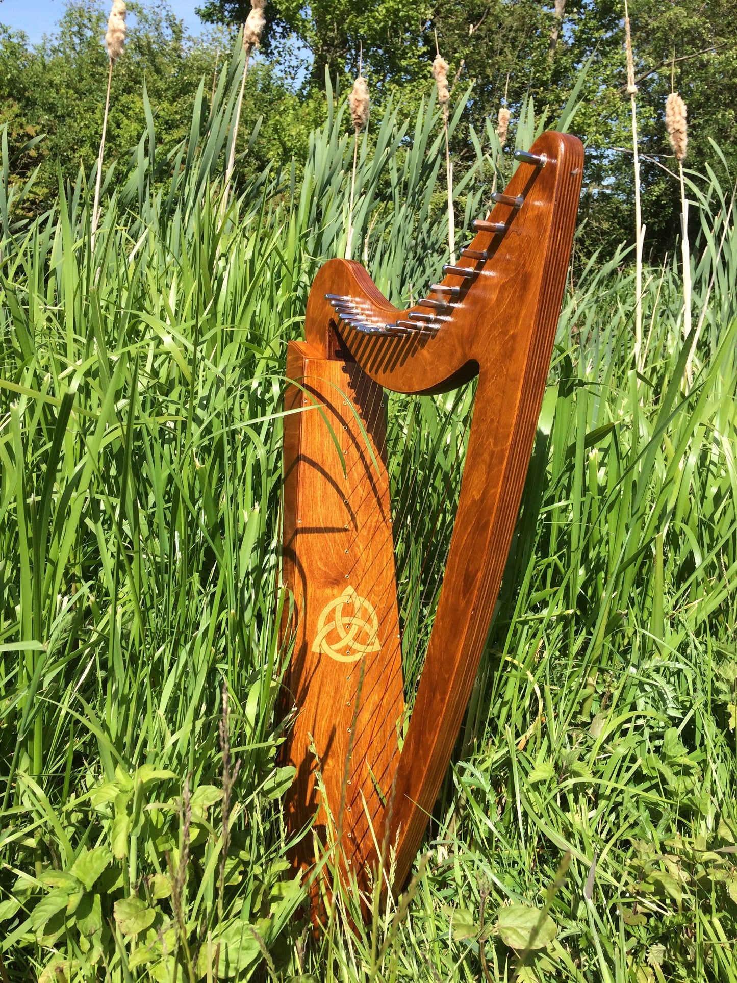 Derwent Harps Adventurer 20 with F and C Levers  in Natural Wood Finishes Made in Wales