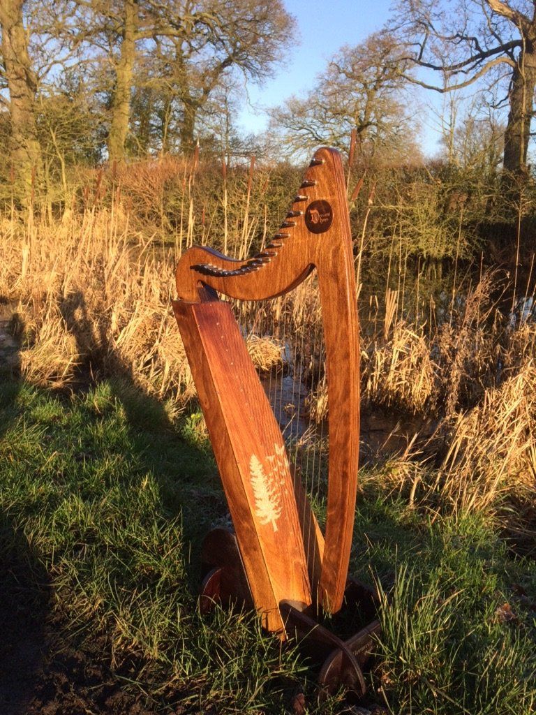 Derwent Harps Adventurer 20 with F and C Levers  in Natural Wood Finishes Made in Wales
