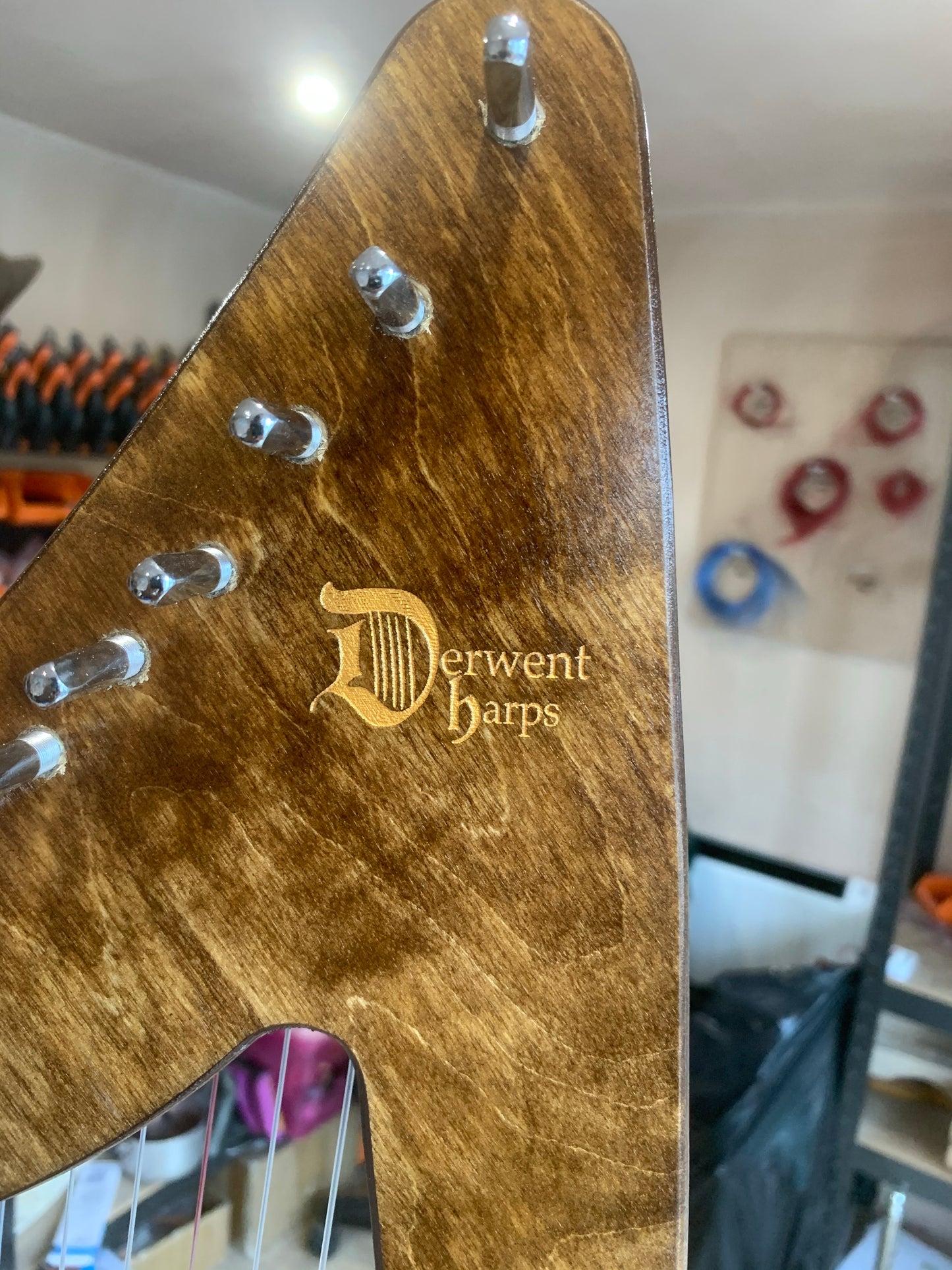 Derwent Harps Adventurer 20 with F and C Levers  in Natural Wood Finishes Made in Wales