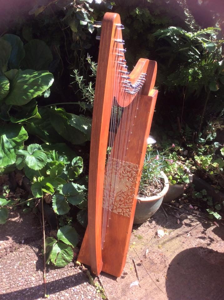 Derwent Harps Adventurer 20 with F and C Levers  in Natural Wood Finishes Made in Wales