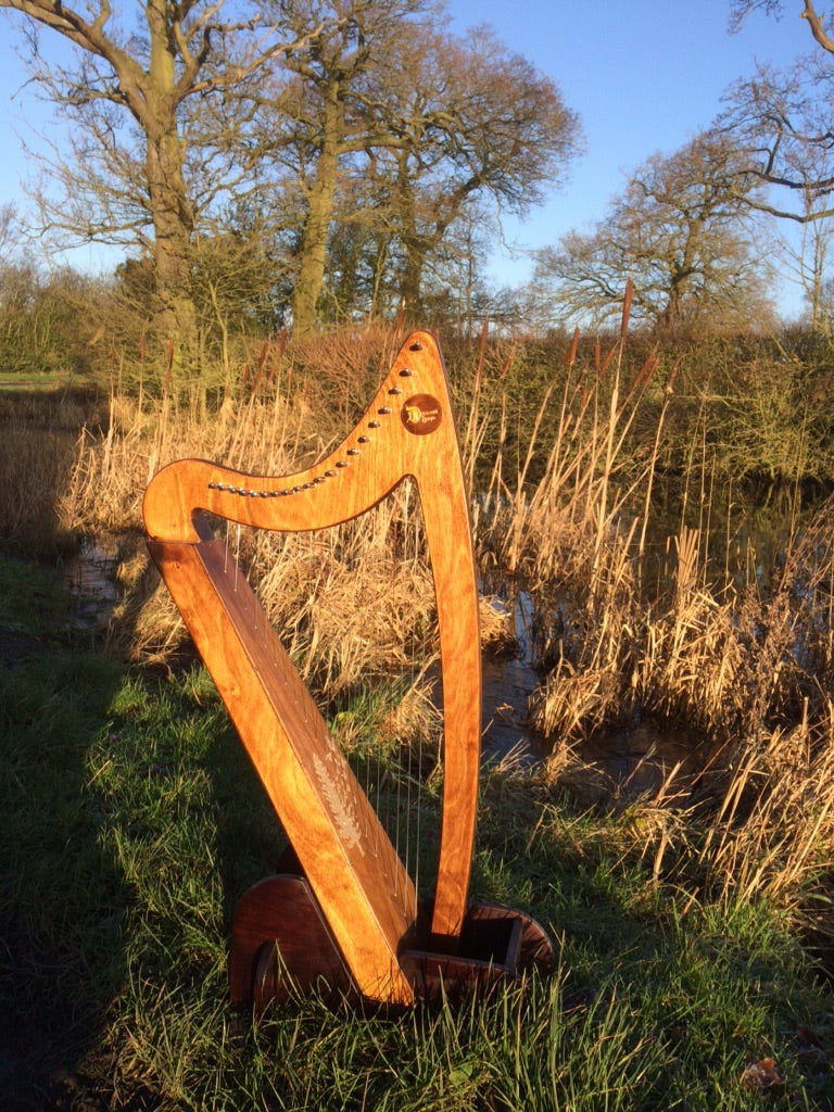 Derwent Harps Adventurer 20 with F and C Levers  in Natural Wood Finishes Made in Wales